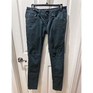 Rock Revival Women's JEN SKINNY Jeans Size 28 Measured 28x33 Green